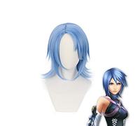 LINLINCD - Anime Coer Wig. Reino de corazones. III. Peluca azul aguamarina, disfraz de cosplay para hombres y mujeres, resistente al calor, pelo sintético, pelucas de juego de rol MZ-1351