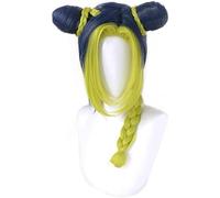 LINLINCD - Anime Coser Anime JoJo's Bizarre Adventure Jolyne Kujo Jolyne Cujoh Peluca Cosplay Disfraz Peluca de pelo sintético resistente al calor con gorro de peluca gratis para Halloween Fiesta