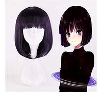 LINLINCD - Anime Coser Anime Sailor Moon Cosplay Pelucas Sailor Saturn Cosplay peluca resistente al calor peluca sintética Halloween Carnaval Fiesta Mujeres Cosplay Peluca