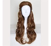 LINLINCD -Anime Coser Belle peluca de mujer peluca larga ondulada Cosplay Emma Waston versión Halloween juego de rol pelo