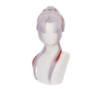 LINLINCD -Anime Coser Game Anime Cosplay peluca de 70 cm para mujer cola de caballo peluca de pelo largo y liso con gorro de peluca para Halloween en