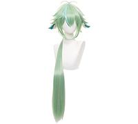 LINLINCD - Anime Coser Genshin Impact Peluca Anime Cosplay Sacarosa Peluca con gorro de peluca gratis para Halloween en