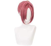 LINLINCD - Anime Coser Peluca Mitsuba Cosplay para WC Hanako Kun Wigs Shorts Rojo Pelo Corto+Gorra para Fiesta de Halloween
