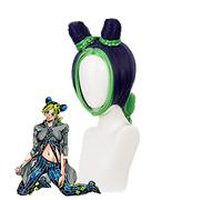 LINLINCD - Anime Coser pruik Jolyne Cujoh Kujo Cosplay Piedra Océano Cosplay JoJo Bizarre Adventure Cosplay Anime Cosplay Cosplay Pelucas sintéticas resistentes al calor