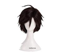 LINLINCD -Anime Coser pruik Mystic Messenger Jumin Han Cosplay peluca corta negra resistente al calor sintética peluca de cabello+tapa de peluca