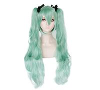 LINLINCD - Anime Coser Wig 81 cm Vocaloid Snow Cosplay Mint Green Wig+Ponytail Disfraz para Mujeres China (Color: China)