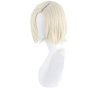 LINLINCD -Anime Coser Wig Andrew Kress Tombe Keeper Cospaly pelucas para la identidad del juego V traje amarillo corto+peluca
