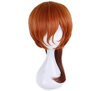 LINLINCD - Anime Coser Wig Anime Bungo Perros Stray Nakahara Chuuya Peluca Cosplay Peluca Naranja Corta Gradiente Sintético Pelucas de Cabello Halloween Disfraz de Carnaval (Naranja)