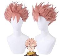 LINLINCD -Anime Coser Wig Anime ID: Peluca Cosplay Akihito Narihisago Peluca Naranja+Peluca con Capucha Sintética Esponjosa