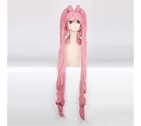 LINLINCD - Anime Coser Wig Anime Wig Sailor Moon Chibiusa Cosplay Peluca Sailor Chibi Rosa Sintética Fiesta de Halloween Disfraz Peluca+Peluca