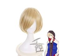 LINLINCD - Anime Coser Wig Anime Yuri Ice Yuri Plisetsky Peluca corta Cosplay Cosplay Disfraz Resistente Térmico Resistente al Pelo Sintético Hombres Mujeres Pelucas