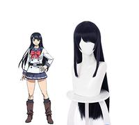 LINLINCD -Anime Coser Wig Cosplay peluca Anime Cosplay Yuri Honjo Cosplay peluca con peluca gratis (color: negro) (color: negro)
