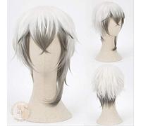 LINLINCD - Anime Coser Wig Diocos Arknights Amiya Asiento Jetfire Silver Grey Cosplay Peluca resistente al calor para fiesta de Halloween Talla única R