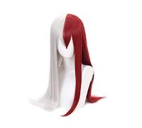 LINLINCD - Anime Coser Wig Eijiro Kirishima Wig Disfraz rojo con peluca para mi héroe Academia Halloween (Eijiro Kirishima) (Tamaño: Shoto Todoroki largo)