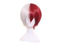LINLINCD - Anime Coser Wig Eijiro Kirishima Wig Disfraz rojo con peluca para mi héroe Academia Halloween (Eijiro Kirishima) (tamaño: Shoto Todoroki Shorts)