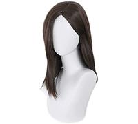LINLINCD -Anime Coser Wig Game Cosplay Peluca Bela Brown Amarillo Longitud Media Pelo Courry para Halloween Cosplay Mujeres Pelucas Largas+Peluca Cap 45 cm (Color: Marrón)