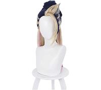 LINLINCD -Anime Coser Wig Game Lol Akali K/da Cosplay Pelucas de 45 cm de cola de caballo sintética Mezcla de cabello violeta (Tamaño: Akali Black Browne)