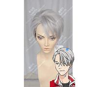 LINLINCD - Anime Coser Wig Haikyuuvoleiball Koushi Sugawara Cosplay Corto Beige Resistente al Calor Disfraz Cosplay Cosplay
