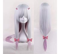 LINLINCD -Anime Coser Wig Izumi Sagiri Cosplay peluca Eromanga Sensei pelucas para mujer disfraz pelo sintético Perucas+peluca gorra+5 horquillas rosa