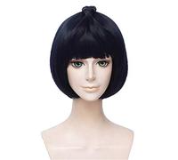 LINLINCD - Anime Coser Wig Jojo' s Bizarre Adventure Bruno Bucciarati Blue Black Damen Stil Cosplay Party Fashion Anime Kostüm Humanos Pelucas Sintéticas Fibra Resistente al Calor