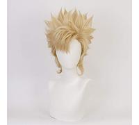 LINLINCD -Anime Coser Wig JoJo' s Bizarre Adventure César Anthonio Zeppeli Peluca Corta Cosplay Disfraz Resistente al Calor Pelo Sintético JoJo Hombres Mujeres Pelucas