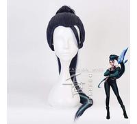 LINLINCD - Anime-Coser Wig KDA Baddest Kaisa Wig Cosplay Disfraz KDA Resistente al Calor Sintético Largo Cola de Caballo para Mujeres Halloween Fiesta Wigs