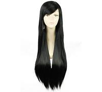 LINLINCD -Anime Coser Wig L - Peluca de esmalte marca 80 cm/31 pulgadas mujeres Cosplay peluca negra y marrón larga pelea pelo sintético Perucas Cosplay peluca de 32 pulgadas marrón