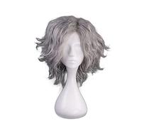 LINLINCD - Anime Coser Wig Le Destin Grand Ordre Avenger Monte Cristo Edmond Dantès Peluca corta rizada Cosplay Hechizo Apócrifos Resistente al Calor del Cabello Pelucas para Hombres