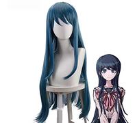 LINLINCD - Anime Coser Wig MaMarveo Sayaka Cosplay pelucas para cabello largo con flecos peluca de pelo de mar Anime Harajuku Lolita peluca sintética linda para la fiesta