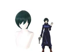 LINLINCD - Anime Coser Wig Mujeres Hombres Jujutsu Kaisen Zen' en mayo Caballeros Corto Recto Pelucas Anime Cosplay Vestido Halloween Disfraz Wig
