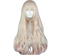 LINLINCD -Anime Coser Wig Peluca sintética larga ondulada Burhundy Cosplay mezclador nombre nombre 100% fibra de alta temperatura WIG-700A 20 pulgadas 70 cm (tamaño: 20 pulgadas)