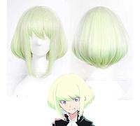LINLINCD - Anime Coser Wig Promare Mad Brunish Lio Fotia 35 cm corto Sight Antime Cosplay Power Cosplay WIG+peluca de peluca sintética resistente al calor