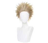 LINLINCD - Anime Coser Wig Red Riot Riot Eijiro Kirishima Peluca MHA My Hero Academia Red Riot Eijiro- Kirishima Cosplay peluca con peluca corta y Cosplay Anime Rojo (Color: Hawks)