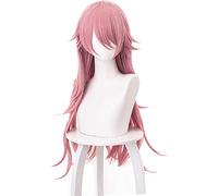 LINLINCD -Anime Coser Wig Rozaliya olenyeva Rosa Peluca larga esponjosa recta Cosplay maquillaje peluca+peluca de Halloween Cap
