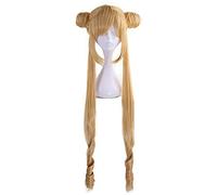 LINLINCD -Anime Coser Wig Sailor Moon Cosplay Peluca de cola larga Disfraz de Halloween Pelo sintético Halloween (Color: Marrón)