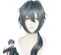 LINLINCD - Anime Coser Wig Set Stars Shiina Niki Cosplay Peluca Azul Gris Paquete Unisex Peluca Anime Disfraz Roll Pelucas para Fiesta Carnaval