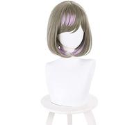 LINLINCD - Anime Coser Wig Shibuya Kanon pelucas mezcladas amarillo medio amarillo 40 cm largo pelo Cosplay Halloween peluca con gorra (color marrón)