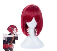 LINLINCD - Anime Coser Wig V3 Mutus Harmony Yumeno Himiko Red Shorts Wig Cosplay Disfraz Dangan Ronpa Resistente al Calor Cabello Mujeres Pelucas