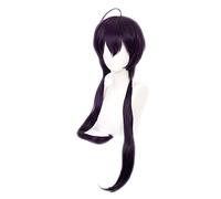 LINLINCD Anime Cosplay Peluca Anime Bungou Perros Callejeros Cosplay Peluca Kyouka Izumi Purple Doble Cola de Caballo Resistente al Calor Pelo Sintético Mujeres Pelucas