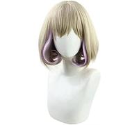 LINLINCD Anime Cosplay peluca Anime Coser Peluca Love Live Liella Tang Keke Cosplay Peluca corta Bob Lila Resaltar Bangs Cabello para Mujeres Niñas con Gorra Gratis