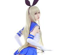 LINLINCD Anime Cosplay Peluca Anime Coser Pruik Shimakaze Cosplay Peluca Kantai Collection Disfraz Juego Pelucas Halloween Disfraces Cabello