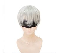 LINLINCD Anime Cosplay Peluca Anime Coser pruik Yorha No. 9 Tipo S Peluca Cosplay Peluca Nier: Automata 9s Disfraz Pelucas Jugar Disfraces Pelo