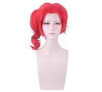 LINLINCD Anime Cosplay Peluca Anime. JoJo. Extraña aventura Kakyoin Noriaki Kakyouin Noriak Peluca corta Cosplay Peluca de RPG Rojo Color 35 cm