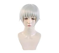 LINLINCD Anime Cosplay Peluca Anime Jujutsu Kaisen Toge Inumaki Pelo Corto Hombres Mujeres Cosplay Peluca+Peluca Gorra Sintética Fiesta de Halloween Accesorios