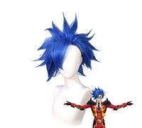 LINLINCD Anime Cosplay Peluca Anime SK8 El Infinity Adam Shindo Ainosuke Cosplay Peluca azul Sk. Ocho corto peluca de pelo de fibra resistente al calor+peluca gorra hombres mujeres