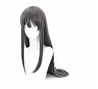 LINLINCD Anime Cosplay peluca Cosnoble Sakurajima Mai Peluca Cosplay Pasador Rascal no sueña con Bunny Girl Senpai Disfraz Pelo