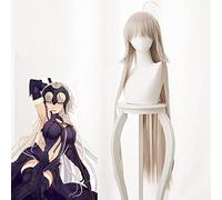 LINLINCD Anime Cosplay peluca Fate/Grand Ord Fo. Jeanne D ARC Edad Joan de ARC Plata Rosa Púrpura Resistente al Calor Cosplay Peluca de disfraz+pista+gorra