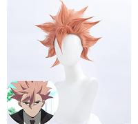 LINLINCD Anime Cosplay peluca ID infiltrada. Cosplay Akihito Narihisago Cosplay Cabello Rosa Naranja Color Hombres Reverse Warp Peluca Fibra Sintética