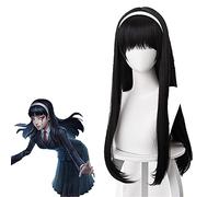 LINLINCD Anime Cosplay peluca identidad v Kawakami Tomie Cosplay peluca con banda de pelo largo negro sueño bruja pelo de fibra resistente al calor+peluca gorra fiesta