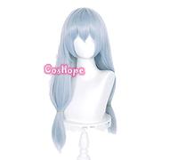 LINLINCD Anime Cosplay Peluca Jujutsu Kaisen Mahito Cosplay 70 cm Largo Navidad Plata Azul Gris Peluca Cosplay Anime Cosplay Pelucas sintéticas resistentes al calor